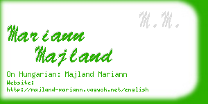 mariann majland business card